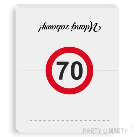 xx winietki 70 urodziny traffic birthday
