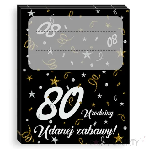xx winietki 80 urodziny glamour birthday