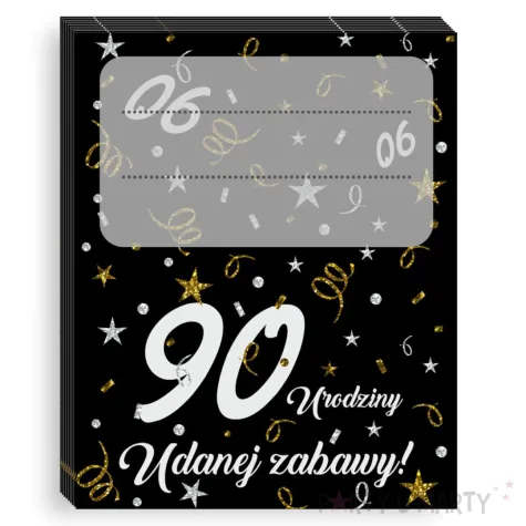 xx winietki 90 urodziny glamour birthday