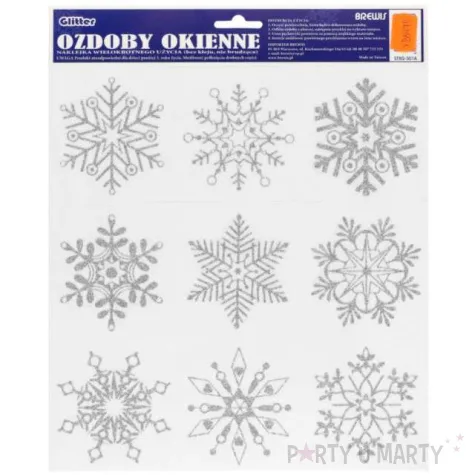 xx witraz gwiazdki srebrne 9szt