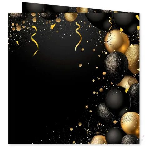 xx zaproszenie 60 urodziny czarno zloty