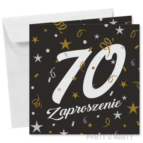 xx zaproszenie 70 urodziny glamour birthday