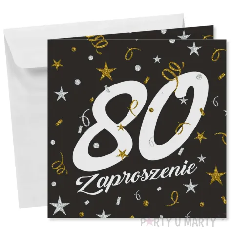 xx zaproszenie 80 urodziny glamour birthday