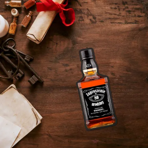 xx zaproszenie butelka whisky 80 urodziny