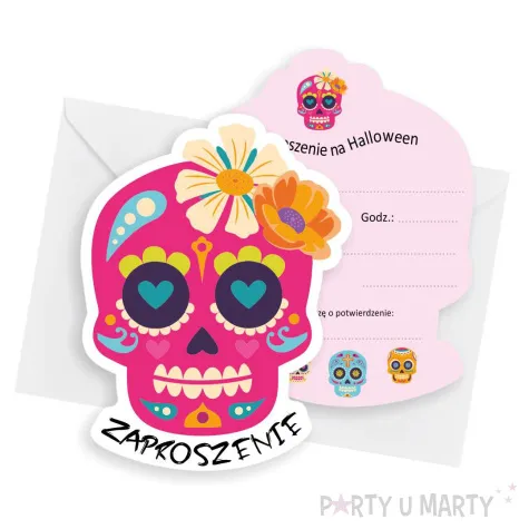 xx zaproszenie halloween dia de los muertos