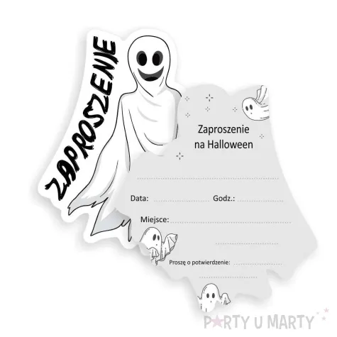 xx zaproszenie happy halloween duch