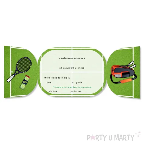 xx zaproszenie tenis