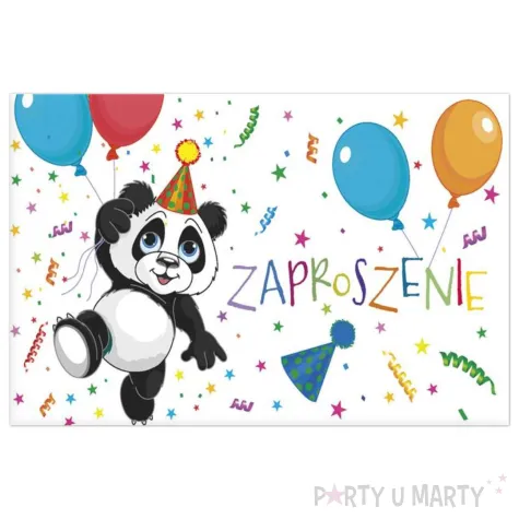 xx zaproszenie urodzinowe panda x10