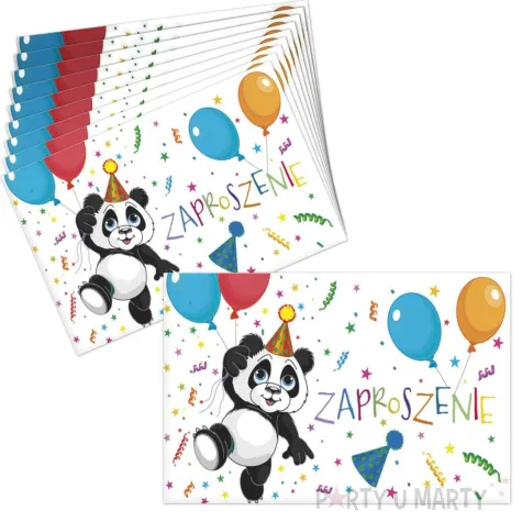 xx zaproszenie urodzinowe panda x10