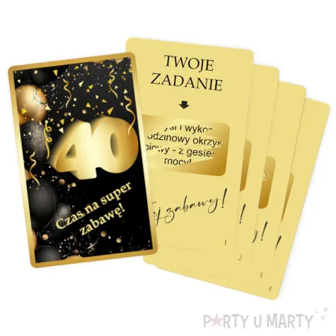 xx zdrapki wyzwania na 40 urodziny