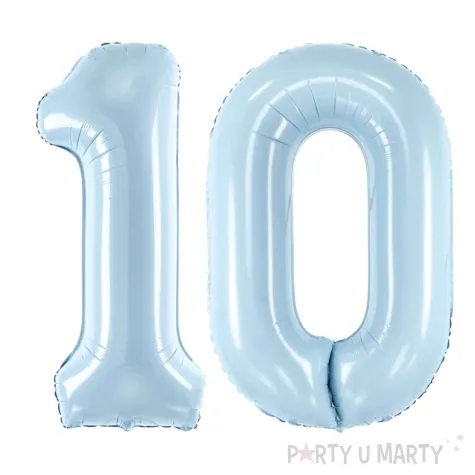 xx zestaw balonow liczba 10 niebieska