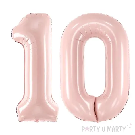 xx zestaw balonow liczba 10 rozowa