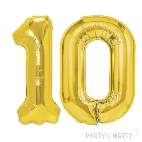 xx zestaw balonow liczba 10 zloty 33 dgt 2 szt