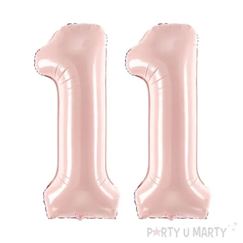 xx zestaw balonow liczba 11 rozowa