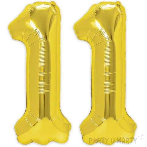 xx zestaw balonow liczba 11 zloty 33 dgt 2 szt