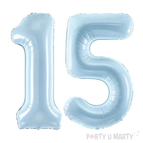 xx zestaw balonow liczba 15 niebieska
