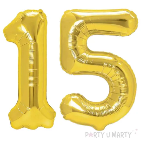 xx zestaw balonow liczba 15 zloty 33 dgt 2 szt