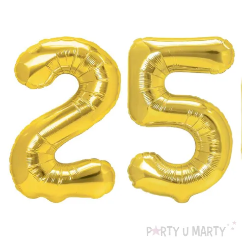 xx zestaw balonow liczba 25 zloty 33 dgt 2 szt