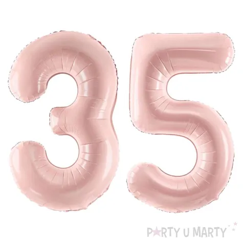 xx zestaw balonow liczba 35 rozowa