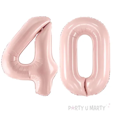 xx zestaw balonow liczba 40 rozowa