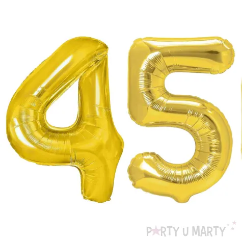 xx zestaw balonow liczba 45 zloty 33 dgt 2 szt