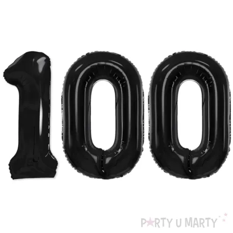 xx zestaw balonow liczba czarna 100