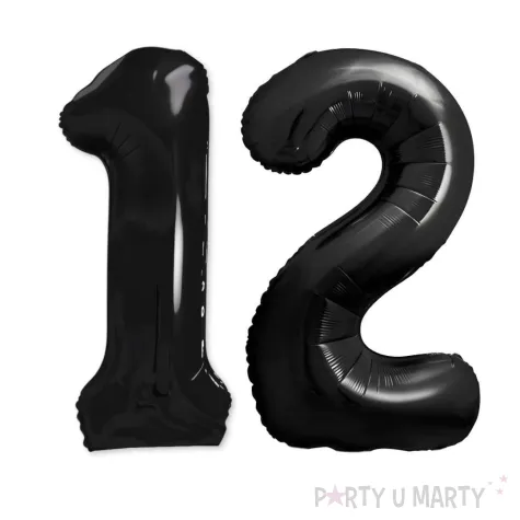 xx zestaw balonow liczba czarna 12
