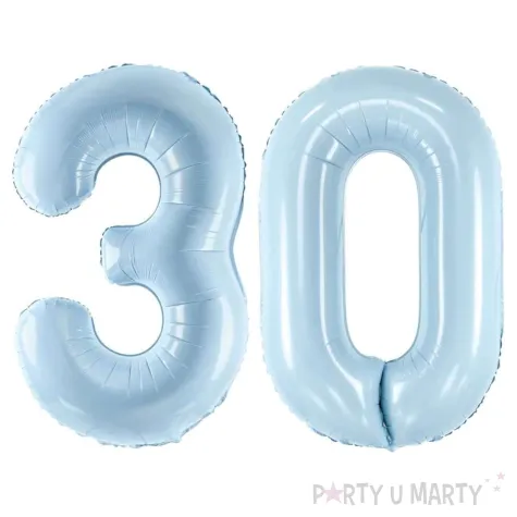 xx zestaw balonow niebieskie liczba 30