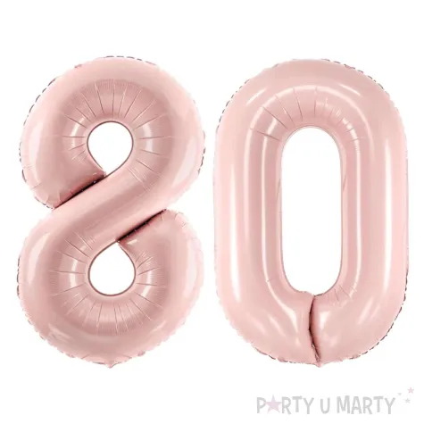 xx zestaw balonow rozowy liczba 80
