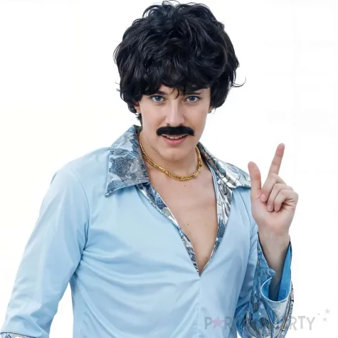 xx zestaw dla doroslych disco lata 70 bluzka spodnie pasek rozm 56