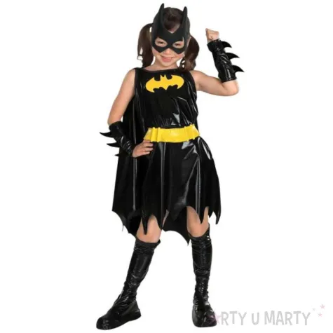 xx zestaw dla dzieci batgirl sukienk z dolaczona peleryna pasek nakladki na buty rekawice mask