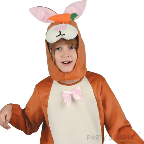xx zestaw dla dzieci brazowy kroliczek kombinezon nakrycie glowy rozm 120 130 cm