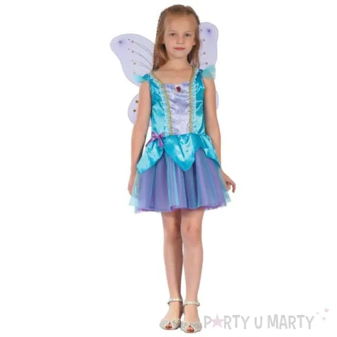 xx zestaw dla dzieci fioletowa wrozka sukienka skrzydla rozm 120 130 cm