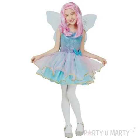 xx zestaw dla dzieci niebieska wrozka sukienka skrzydla rozm 130 140 cm