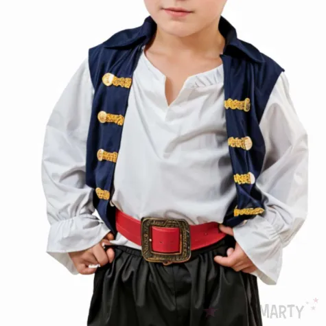 xx zestaw dla dzieci pirat bluzka spodnie pasek kapelusz rozm 92 104 cm