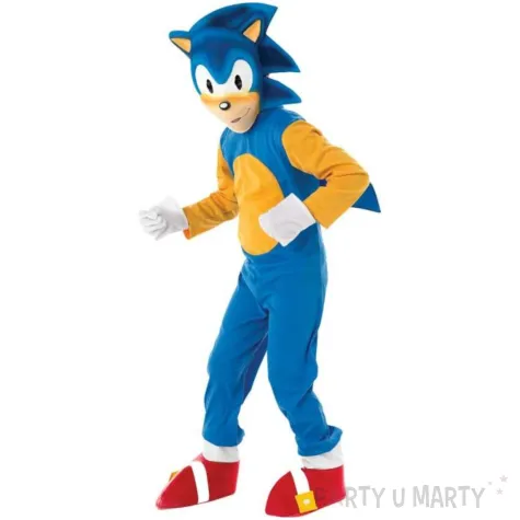 xx zestaw dla dzieci sonic kombinezon z nakladkami na buty rekawice maska rozm m