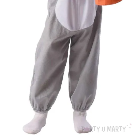 xx zestaw dla dzieci szary krolik kombinezon z kapturem torebka rozm 92 104 cm