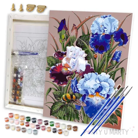 xx zestaw kreatywny flamingo line malowanie po numerach 40x50cm irysy 621740