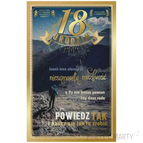 xx zk kartka okolicznosciowa 18 urodziny gory 13x20 5 cm