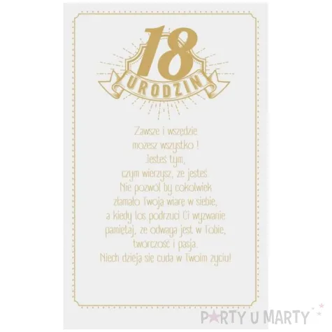xx zk kartka okolicznosciowa 18 urodziny skrzynia 13x20 5 cm