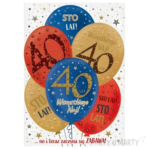 xx zk kartka okolicznosciowa 40 1 szt