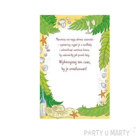 xx zk kartka okolicznosciowa a5 emerytura hamak 1 szt