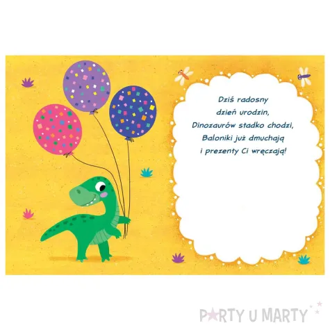 xx zk kartka okolicznosciowa b6 dinozaury 1 szt
