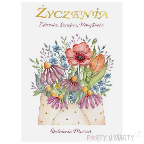 xx zk kartka okolicznosciowa b6 koperta z kwiatami 1 szt