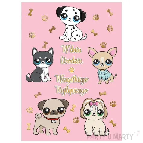 xx zk kartka okolicznosciowa b6 pieski 1 szt