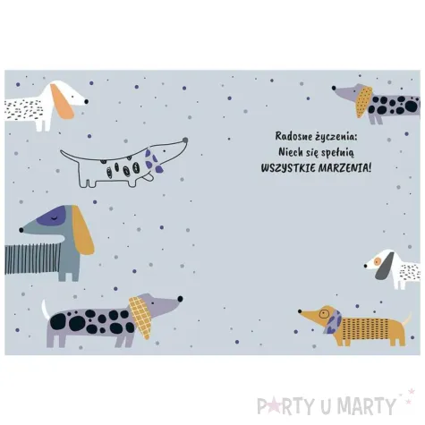 xx zk kartka okolicznosciowa b6 szare psy 1 szt