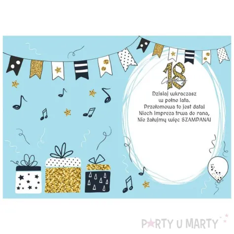 xx zk kartka okolicznosciowa blekitna 18