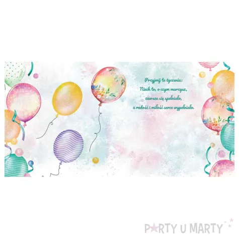 xx zk kartka okolicznosciowa bukiet balonow 1 szt