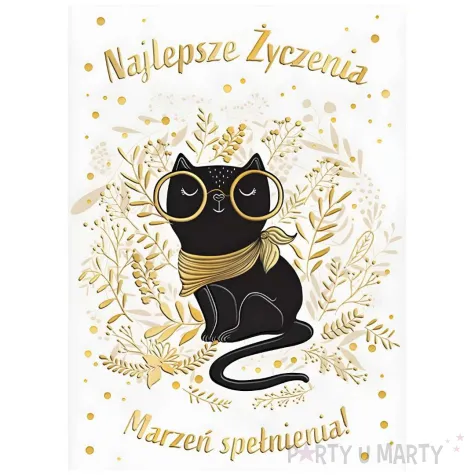 xx zk kartka okolicznosciowa czarny kot 1 szt