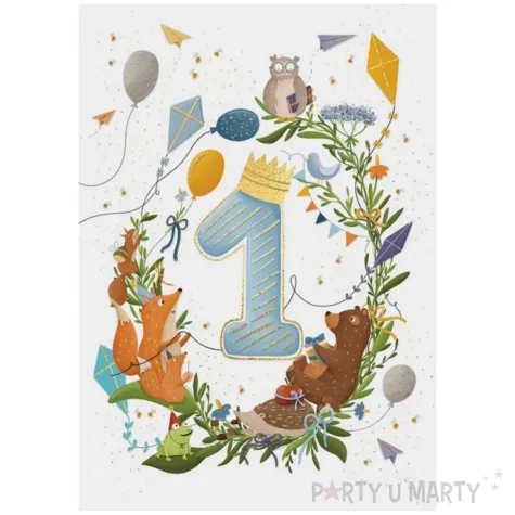 xx zk kartka okolicznosciowa karnet a5 roczek niebieski 1 szt